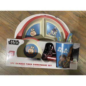 Star Wars 5PC Bamboo Fiber Dinnerware Set - "The Force Awakens - Be A Rebel"